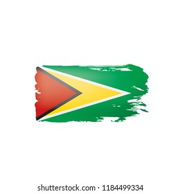 Guyana flag, vector illustration on a white background.