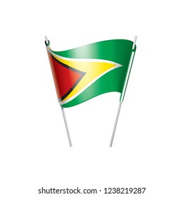 Guyana flag, vector illustration on a white background