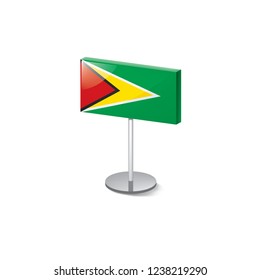 Guyana flag, vector illustration on a white background