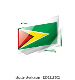 Guyana flag, vector illustration on a white background