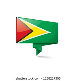 Guyana flag, vector illustration on a white background