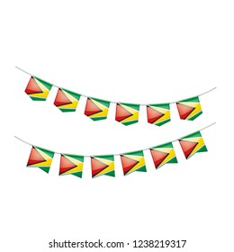 Guyana flag, vector illustration on a white background