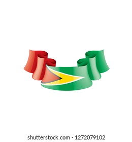 Guyana flag, vector illustration on a white background