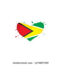 Guyana flag, vector illustration on a white background