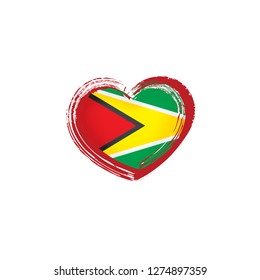 Guyana flag, vector illustration on a white background