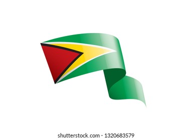 Guyana flag, vector illustration on a white background