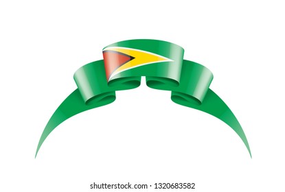 Guyana flag, vector illustration on a white background