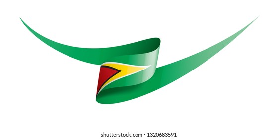 Guyana flag, vector illustration on a white background