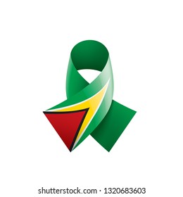 Guyana flag, vector illustration on a white background
