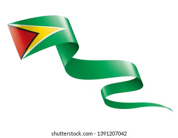 Guyana flag, vector illustration on a white background