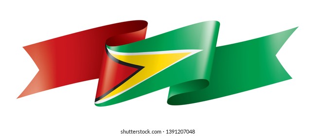 Guyana flag, vector illustration on a white background