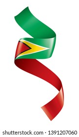 Guyana flag, vector illustration on a white background