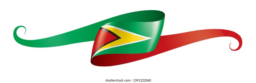 Guyana flag, vector illustration on a white background