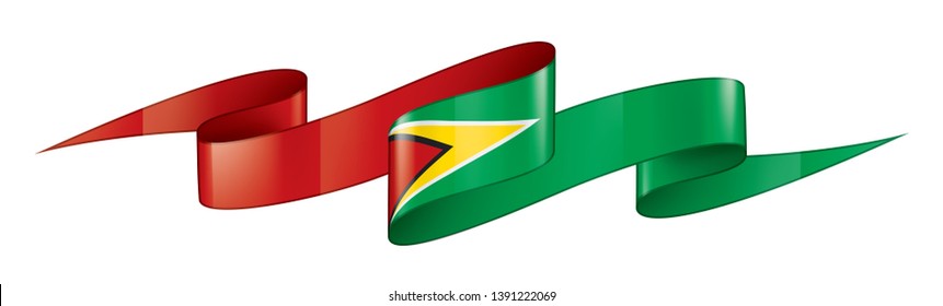 Guyana flag, vector illustration on a white background