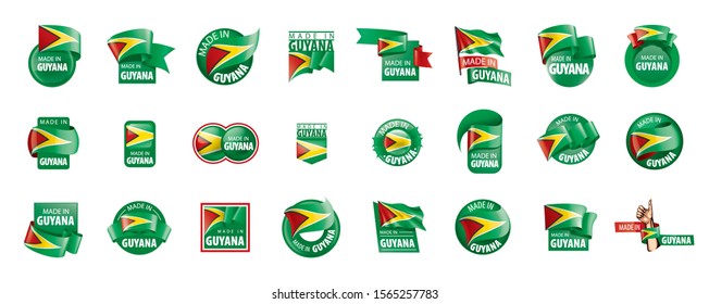 Guyana flag, vector illustration on a white background
