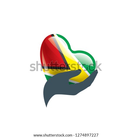 Guyana flag, vector illustration on a white background