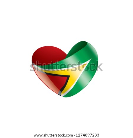 Guyana flag, vector illustration on a white background