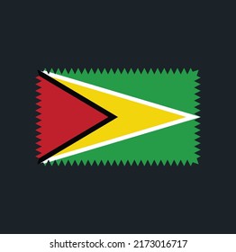 Vector de bandera de Guyana. Bandera nacional