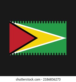 Vector de bandera de Guyana. Bandera nacional