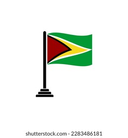 Guyana flags icon set, Guyana independence day icon set vector sign symbol