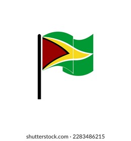 Guyana flags icon set, Guyana independence day icon set vector sign symbol