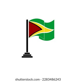 Guyana flags icon set, Guyana independence day icon set vector sign symbol
