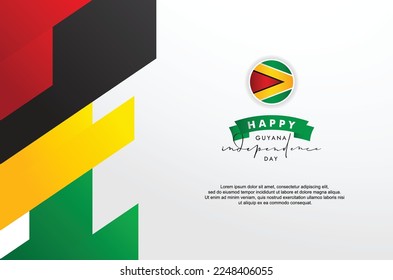 Guyana Independence Day Hintergrund Elegantes Design