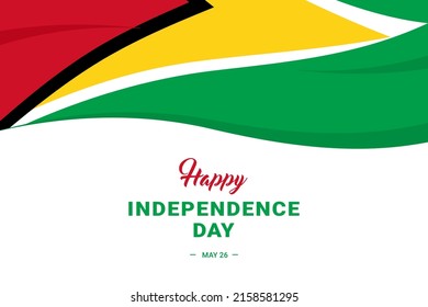 Guyana Independence Day. Vector Illustration. The illustration is suitable for banners, flyers, stickers, cards, etc.