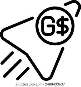 guyana line icon illustration vector