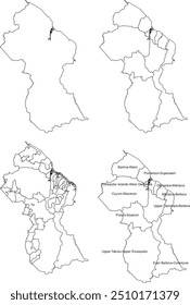 GUYANA MAP with its administrative divisions and regions
