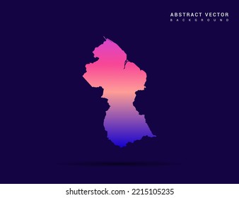 Guyana map of Colorful gradient style vector Illustration.