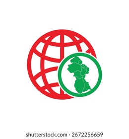Guyana Map Illustration Icon Element Design