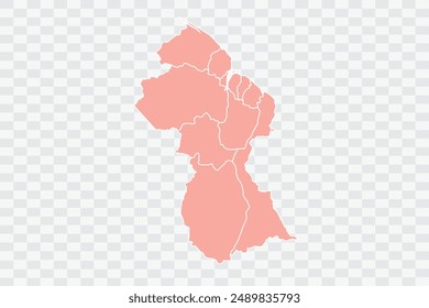 Guyana Map salmon Color Background quality files png