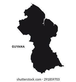 Guyana Map Vector