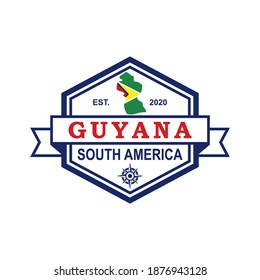 Guyana Map Vector , Country Logo