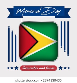 Guyana Memorial Day Vector Illustration