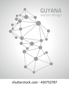 Guyana modern vector geometry dot map