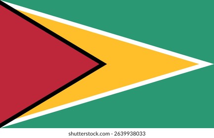 Guyana national flag. Flag of Guyana