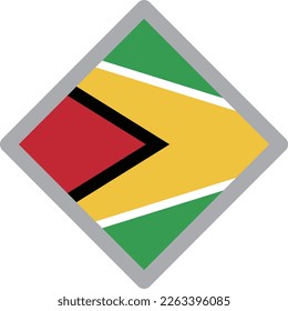 Guyana national flag icon vector Illustration material