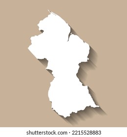 Guyana vector country map silhouette