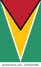 Guyana Vertical Flag, Vertical Flag Guyana