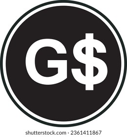 Guyanaese Dollar  black logo vector high quality files 