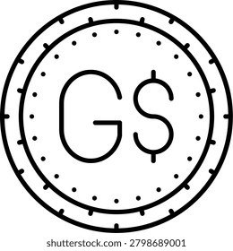 Guyanese Dollar Illustration vector Icon Design