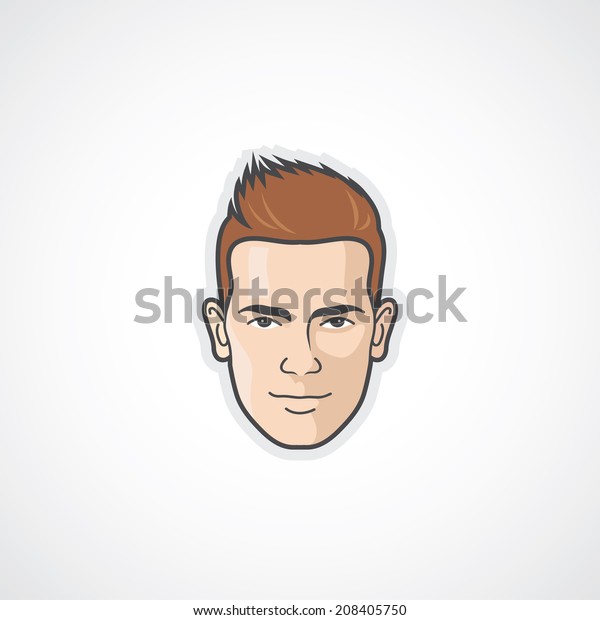 Guys Face Vector Illustration Stock Image Download Now