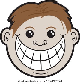 Guy's head with smiling face