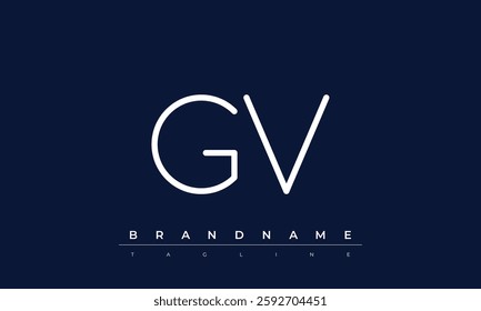 GV Abstract letter logo. This logo icon incorporate with abstract shape in the creative way