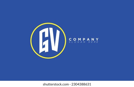 GV Alphabet letters Initials Monogram logo VG, G and V