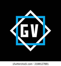  Concepto del logo de la carta circular creativa de GV. Diseño de cartas de GV.
