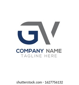 GV Creative Letter Logo Design vector Template. Abstract Letter GV logo Design