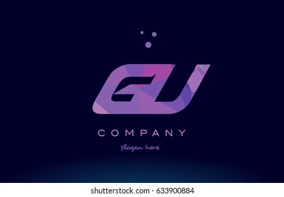 gv g v polygon polygonal letter alphabet text pink purple dots creative company logo vector icon design template